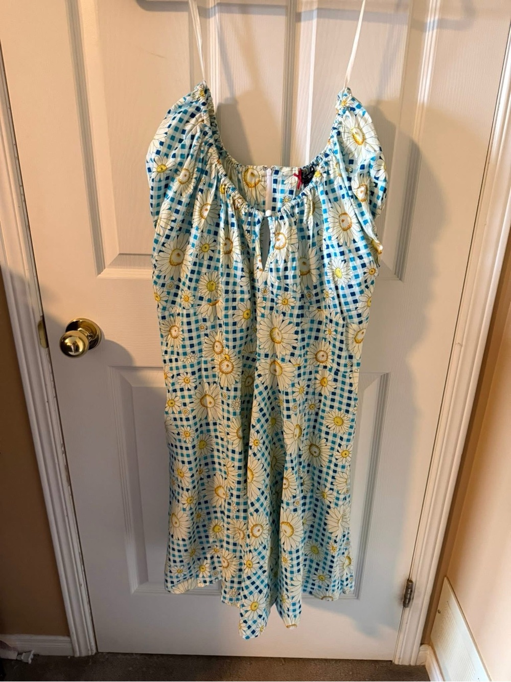 HELL BUNNY DAISY FLORAL GINGHAM DRESS - Picture 2 of 3